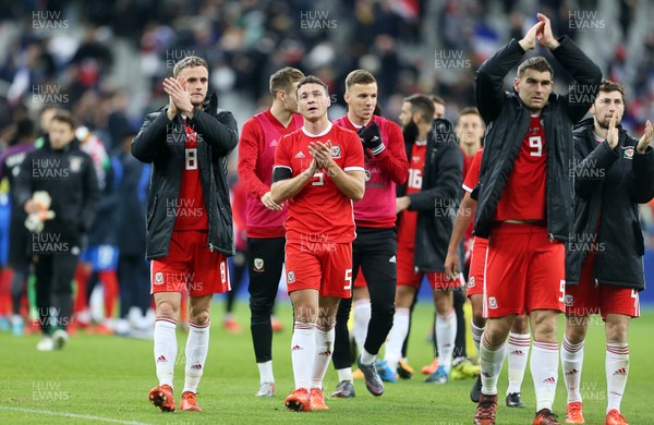 101117 - France v Wales - International Friendly - Dejected James Chester of Wales at full time