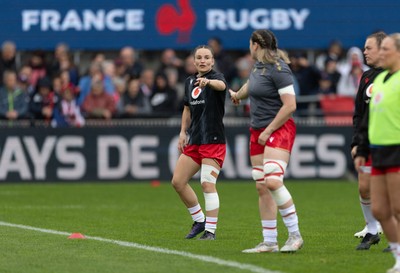 120425 - France v Wales, Guinness Women’s Six Nations 2025 -Jasmine Joyce of Wales during warm up