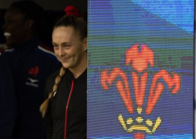 120425 - France v Wales, Guinness Women’s Six Nations 2025 -Wales Captain Hannah Jones waits to walk out for the match