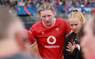 120425 - France v Wales, Guinness Women’s Six Nations 2025 - Alaw Prys of Wales at the end of the match