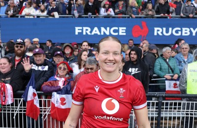 120425 - France v Wales, Guinness Women’s Six Nations 2025 - Carys Cox of Wales at the end of the match