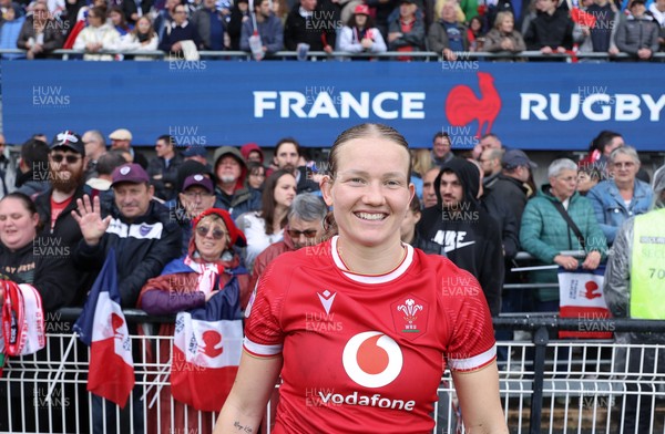 120425 - France v Wales, Guinness Women’s Six Nations 2025 - Carys Cox of Wales at the end of the match