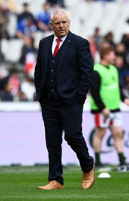 180323 - France v Wales - Guinness Six Nations - Wales head coach Warren Gatland during the warm up