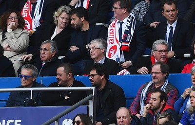 180323 - France v Wales - Guinness Six Nations - Wales First Minister Mark Drakeford watches the game