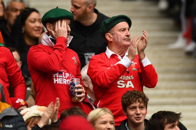 180323 - France v Wales - Guinness Six Nations - Wales supporters during the game