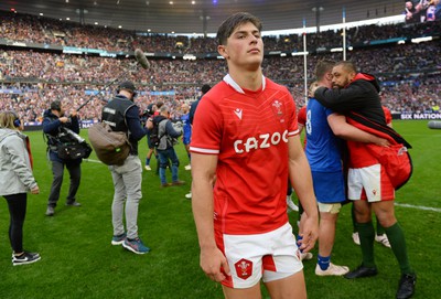 180323 - France v Wales - Guinness Six Nations - Louis Rees-Zammit of Wales at full time