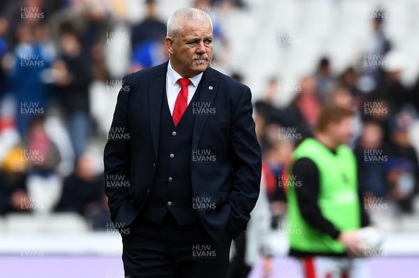 180323 - France v Wales - Guinness Six Nations - Wales head coach Warren Gatland during the warm up