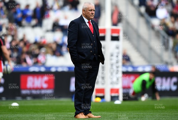 180323 - France v Wales - Guinness Six Nations - Wales head coach Warren Gatland during the warm up