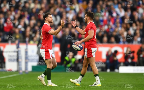 180323 - France v Wales - Guinness Six Nations - Tomos Williams and Rhys Webb of Wales