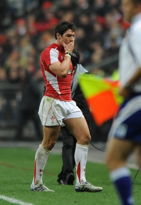 19.03.11 - France v Wales - RBS Six Nations 2011 - James Hook of Wales looks dejected after being shown a yellow card. 