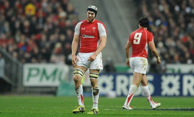 19.03.11 - France v Wales - RBS Six Nations 2011 - Ryan Jones of Wales looks dejected. 