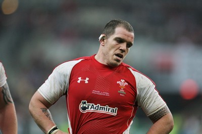 19.03.11 France v Wales ... Wales Paul James dejected. 