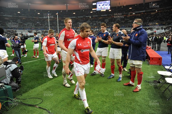 19.03.11 - France v Wales - RBS Six Nations 2011 - Leigh Halfpenny of Wales looks dejected as he leaves the field. 