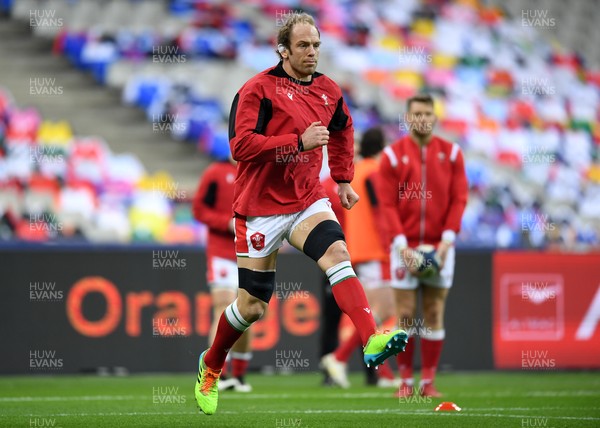 200321 - France v Wales - Guinness Six Nations - Alun Wyn Jones of Wales during the warm up