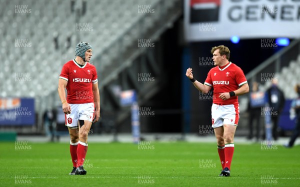241020 - France v Wales - International Rugby Union - Jonathan Davies and Nick Tompkins of Wales