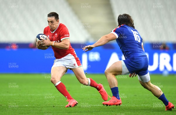 241020 - France v Wales - International Rugby Union - Josh Adams of Wales