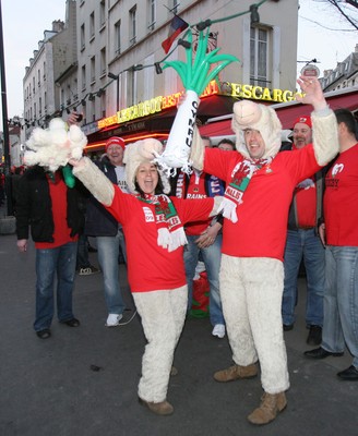 27.02.09 France v Wales... Wales fans near the ground in Paris 