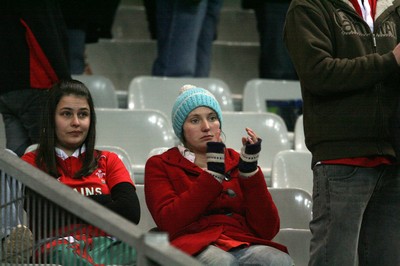 27.02.09 France v Wales... Not a good result... Welsh Fans at the end of the game at Stade De France, Paris. 