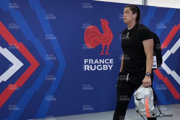 230423 - France v Wales, TicTok Women’s 6 Nations - Robyn Wilkins of Wales arrives at the stadium