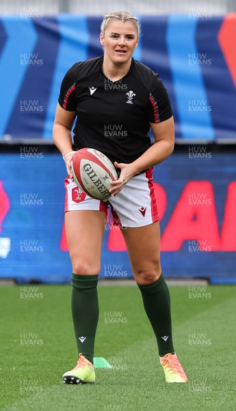 230423 - France v Wales, TicTok Women’s 6 Nations - Carys Williams- Morris of Wales during warm up