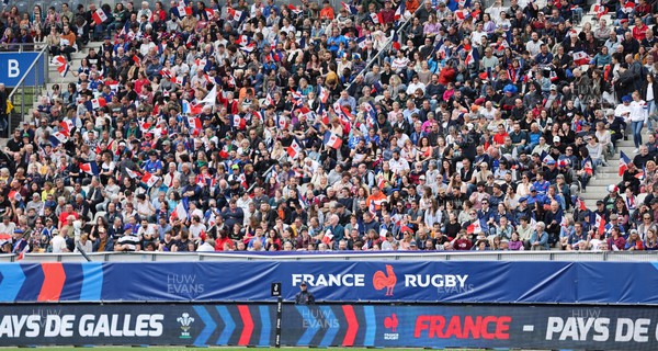 230423 - France v Wales, TicTok Women’s 6 Nations - The French crowd gather ahead of the match