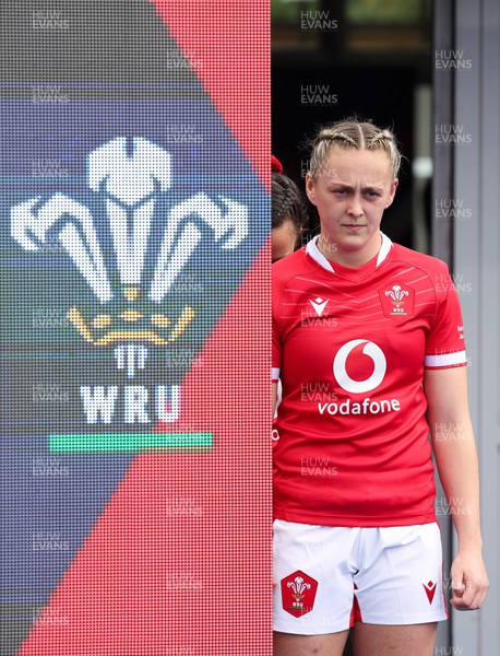 230423 - France v Wales, TicTok Women’s 6 Nations - Hannah Jones of Wales prepares to lead the team out against France