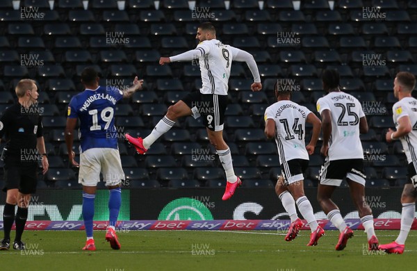 100720 - Fulham v Cardiff City - SkyBet Championship - Aleksandar Mitrovic of Fulham celebrates scoring a goal