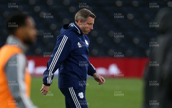 100720 - Fulham v Cardiff City - SkyBet Championship - Cardiff City Manager Neil Harris at half time