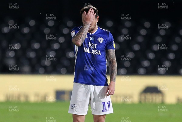 100720 - Fulham v Cardiff City - SkyBet Championship - Dejected Lee Tomlin of Cardiff City