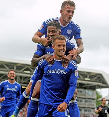 200816 - Fulham vs Cardiff City - SkyBet Championship -Pilkington goal celebration