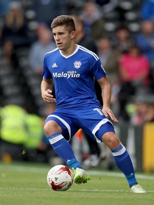 200816 - Fulham vs Cardiff City - SkyBet Championship -Declan John of Cardiff in action