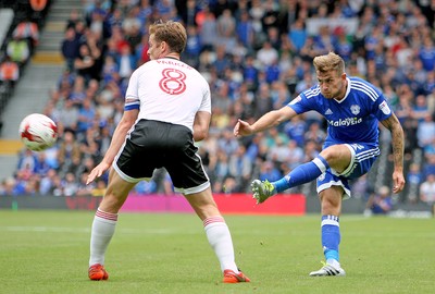 200816 - Fulham vs Cardiff City - SkyBet Championship -Joe Ralls of Cardiff City in action