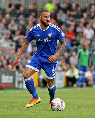 200816 - Fulham vs Cardiff City - SkyBet Championship -Jazz Richards of Cardiff City