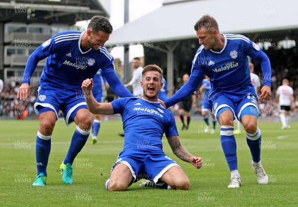 200816 - Fulham vs Cardiff City - SkyBet Championship -Joe Ralls goal celebration