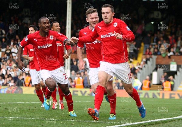 280913 - Fulham vs Cardiff City - Barclays Premier League - Jordan Mutch goal celebration(c) Huw Evans Agency