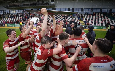 020526 - Furnace United v St Clears, U18s Boys Club Plate Final - Furnace United celebrate winning the U18s Boys Club Plate Final
