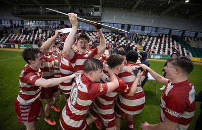 020526 - Furnace United v St Clears, U18s Boys Club Plate Final - Furnace United celebrate winning the U18s Boys Club Plate Final