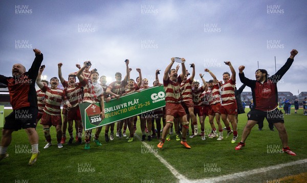 020526 - Furnace United v St Clears, U18s Boys Club Plate Final - Furnace United celebrate winning the U18s Boys Club Plate Final