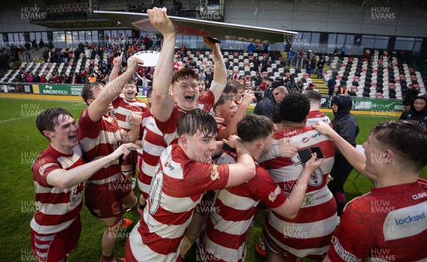 020526 - Furnace United v St Clears, U18s Boys Club Plate Final - Furnace United celebrate winning the U18s Boys Club Plate Final