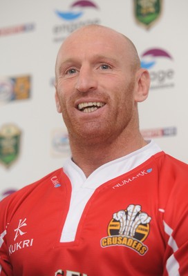 05.03.10 - Crusaders Rugby League Press Conference - Gareth Thomas who has signed for Crusaders Rugby League today, talks to reporters at a press conference to announce the deal. 