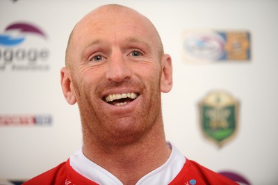 05.03.10 - Crusaders Rugby League Press Conference - Gareth Thomas who has signed for Crusaders Rugby League today, talks to reporters at a press conference to announce the deal. 