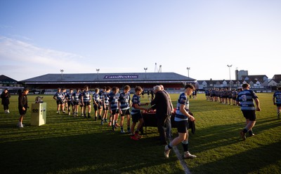 280426 - Garth Olwg v Brynteg, Boys Year 10 Final - Players are presented with their medals