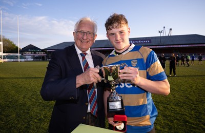 280426 - Garth Olwg v Brynteg, Boys Year 10 Final - Brynteg receive the trophy