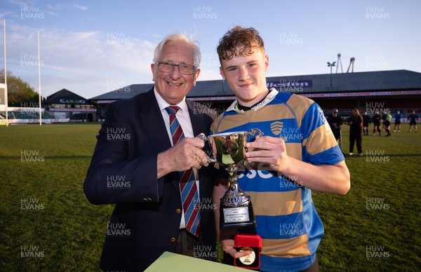 280426 - Garth Olwg v Brynteg, Boys Year 10 Final - Brynteg receive the trophy