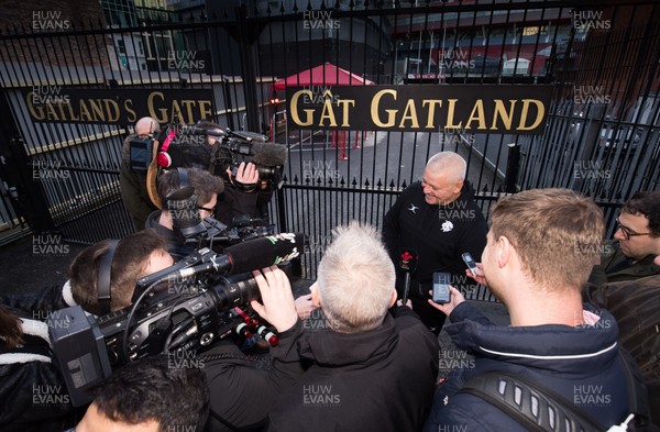 291119 - Media interview former Wales Head Coach Warren Gatland at the newly named Gatland's Gate at the Principality Stadium