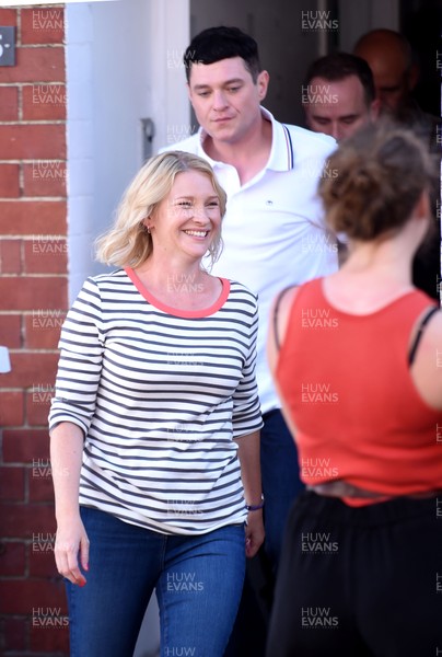 120719 - Gavin and Stacey Filming in Barry, South Wales -  Joanna Page and Matthew Horne on the set of Gavin and Stacey in Barry