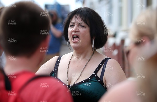 240719 - Gavin and Stacey Filming in Trinity Street, Barry - Picture shows Ruth Jones who plays Nessa Jenkins