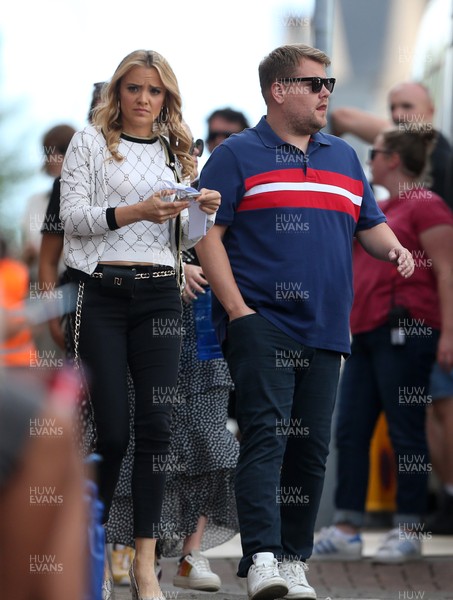 240719 - Gavin and Stacey Filming in Trinity Street, Barry - Picture shows James Corden who plays Smithy