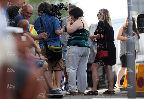 240719 - Gavin and Stacey Filming in Trinity Street, Barry - Picture shows Ruth Jones who plays Nessa Jenkins