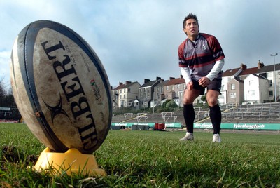 200105 - Picture shows Wales and Ospreys star Gavin Henson at St Helens Rugby Ground in Swansea